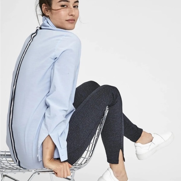 ATHLETA HERRINGBONE MERCER TIGHT Black Legging Workout Sz XS - Picture 2 of 15